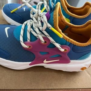 Girls Nike shoes , colorful. Size 3 . Wore twice for dance competition.